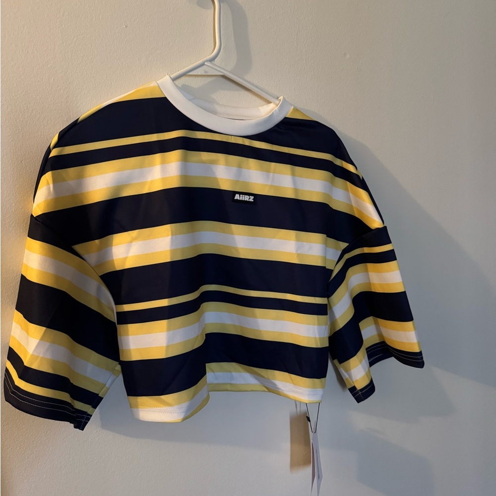 Striped Navy and Yellow Top- NWT. Never Worn